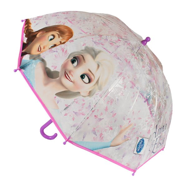 Bērnu caurspīdīgs Ambiance Anna un Elsa lietussargs, ⌀ 71 cm