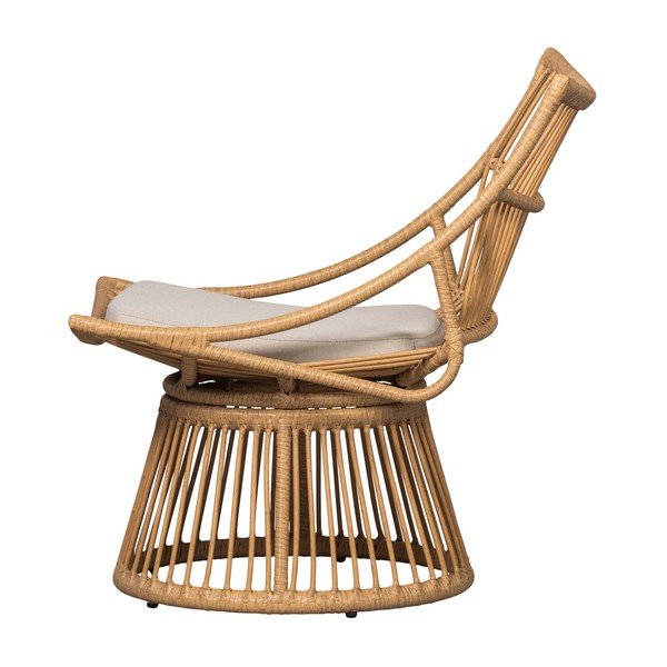 Dabīga toņa mākslīgās rotangpalmas dārza atpūtas krēsls Alatna – WOOOD-image-3