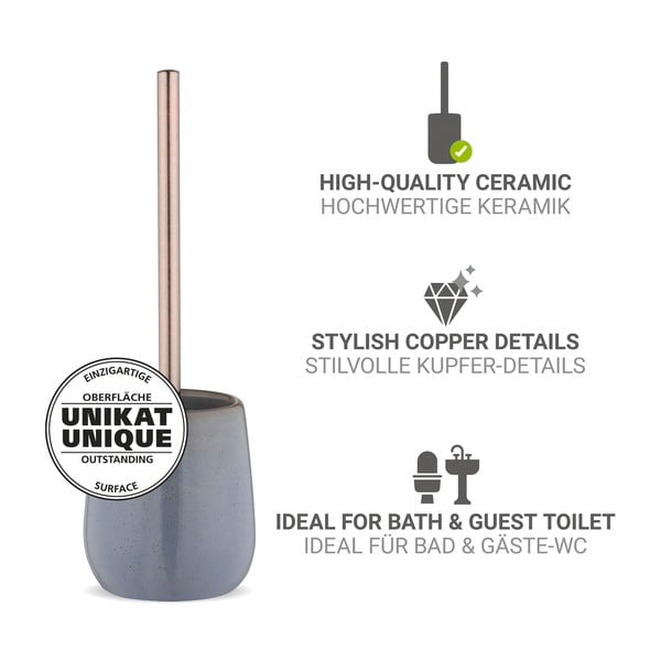 Pelēka keramikas tualetes birste Sirmione – Wenko-image-3