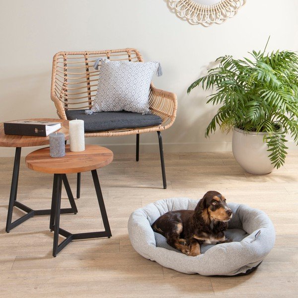 Pelēka gulta suņiem 45x60 cm – Love Story-image-3