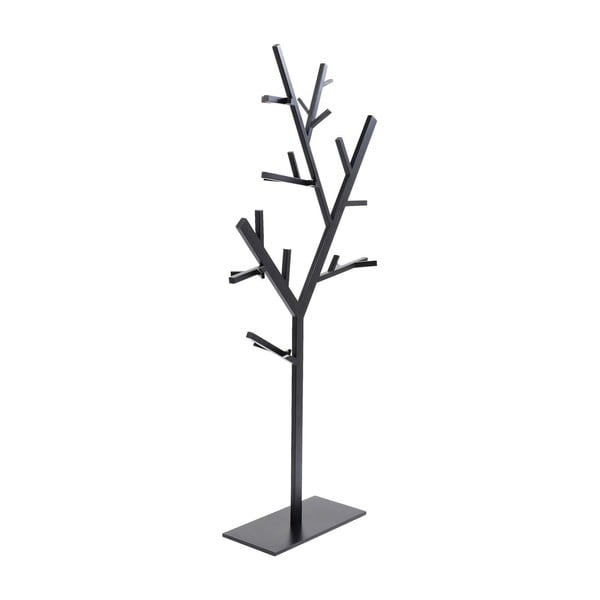 Melns metāla drēbju pakaramais Kare Design Tree, augstums 201 cm