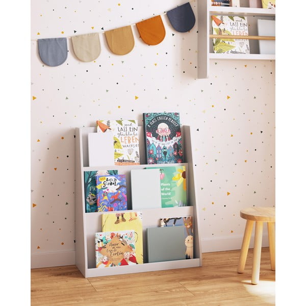 Balts bērnu grāmatu plaukts 59,5x69,5x23 cm Adiventina – Kave Home-image-1
