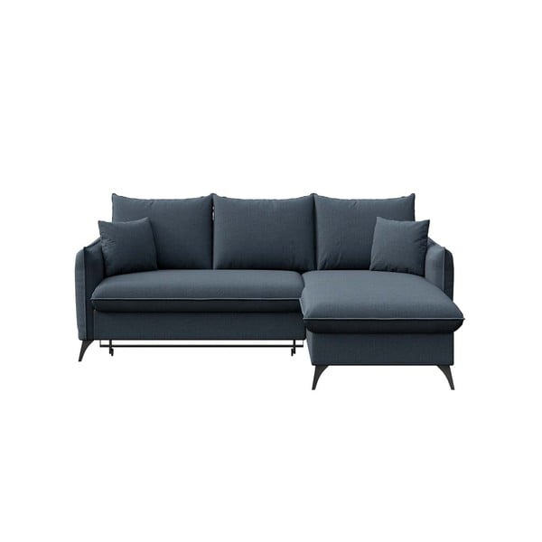 Zils izvelkamais stūra dīvāns (labais stūris) Lilio – MESONICA