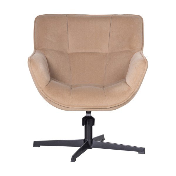 Bēšs grozāms samta atpūtas krēsls Wibo – WOOOD-image-2