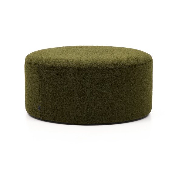 Zaļš pufs no buklē auduma Kaeli – Kave Home