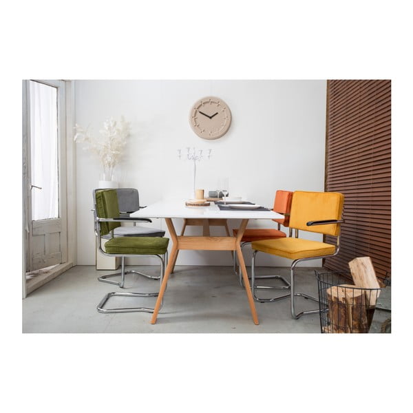 Melni polsterēti pusdienu krēsli ar roku balstiem (2 gab.) – Zuiver-image-2