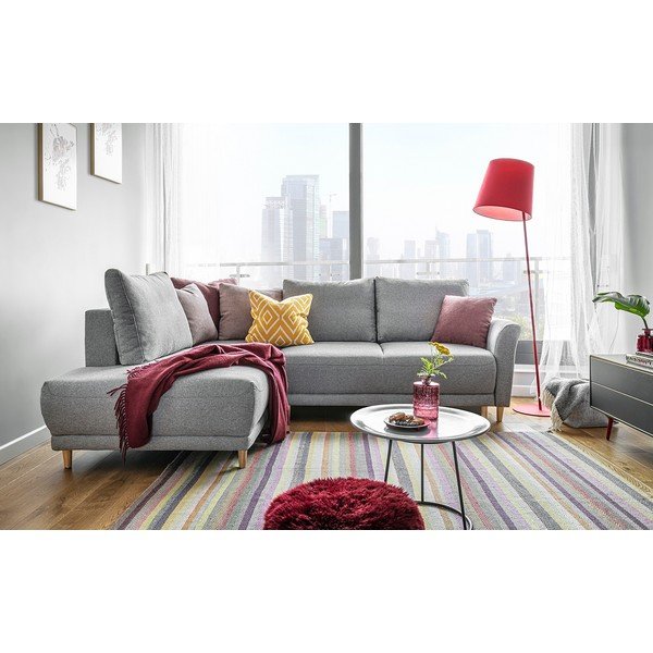 Gaiši pelēks stūra dīvāns Miuform Lovely Annie, kreisais stūris-image-1