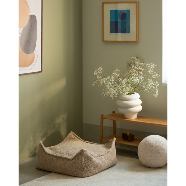 Gaiši brūns bērnu sēžammaiss no buklē auduma Square – Wigiwama-image-1