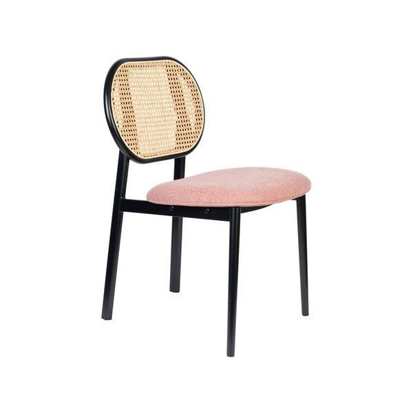 Melns/gaiši rozā ēdamistabas krēsls Spike – Zuiver