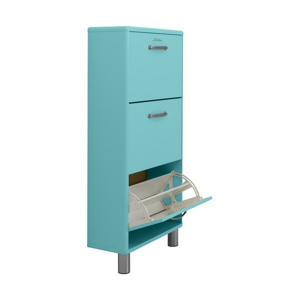 Tirkīzzils atvāžams apavu plaukts Malibu – Tenzo-image-4