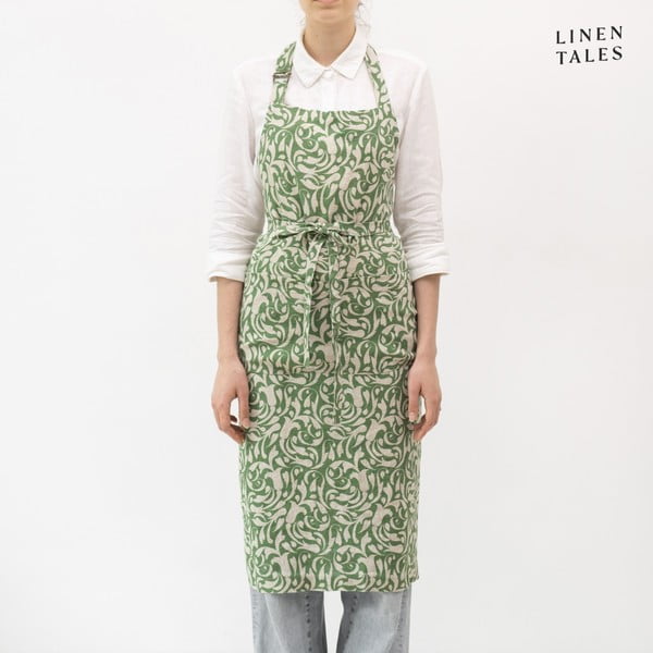 Lina priekšauts Evergreen Damask – Linen Tales