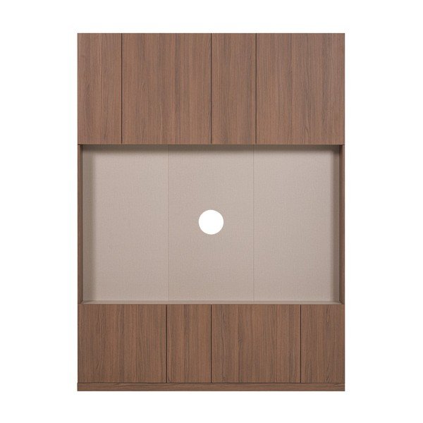 Tumša dabīga toņa modulārais TV galdiņš 160x215 cm Build – WOOOD