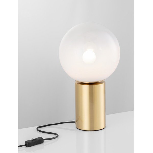 Balta/zelta krāsas stikla galda lampa (augstums 35,5 cm) Vita – Nova Luce-image-2