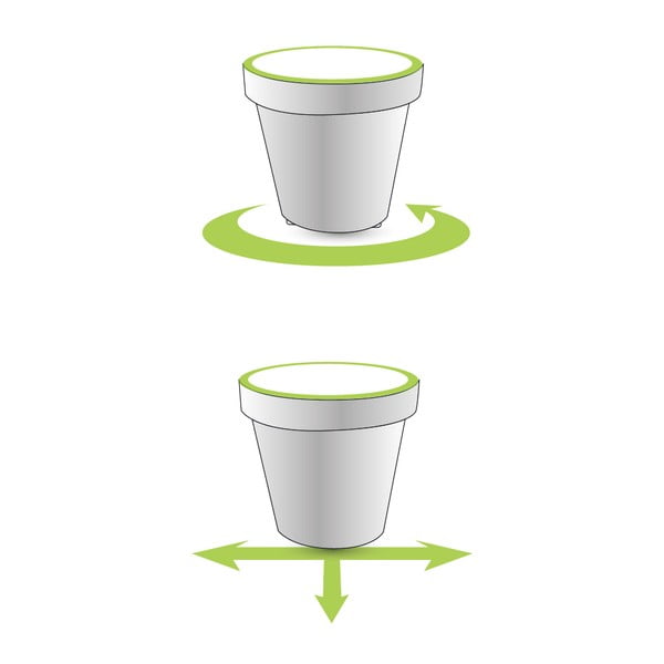 Plastmasas puķu pods ø 29 cm Metro Twist – Gardenico-image-1