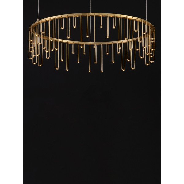Zelta krāsas alumīnija LED piekaramā lampa ar regulējamu spilgtumu ø 65 cm Stellar – Nova Luce-image-2