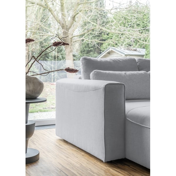 Gaiši pelēks izvelkamais stūra dīvāns (U veida) Homely Tommy – Miuform-image-4