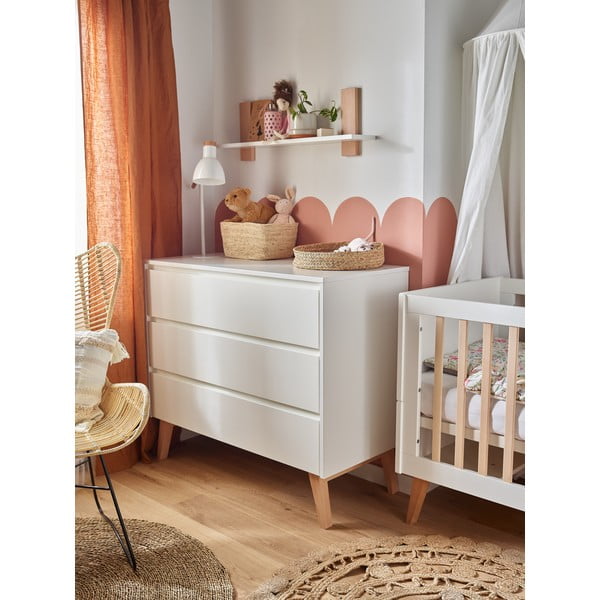 Balta bērnu kumode Pinio Swing, 100 x 92 cm-image-1