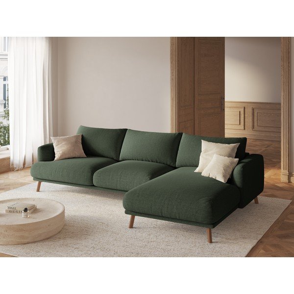 Zaļš stūra dīvāns (ar labo stūri/ar zvilni) Naomi – Micadoni -image-1