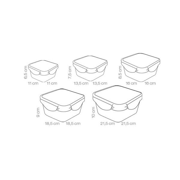 Pārtikas kastes (5 gab.) Freshbox – Tescoma-image-2