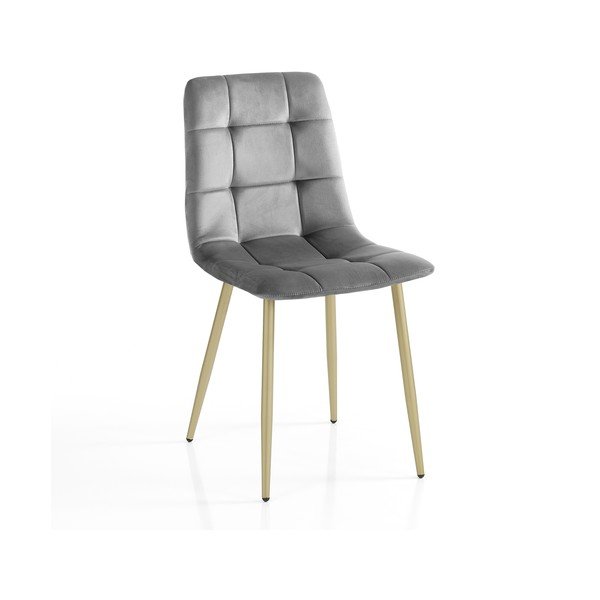 Pelēki samta pusdienu krēsli (2 gab.) Faffy – Tomasucci