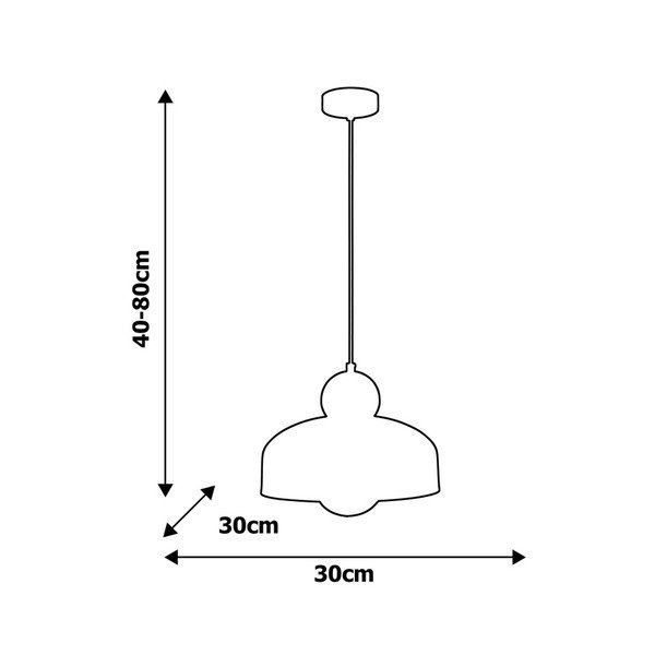 Balts piekaramais gaismeklis Homemania Harald Uno-image-1