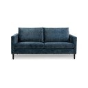 Tumši zils samta dīvāns Scandic Adagio, 153 cm plats