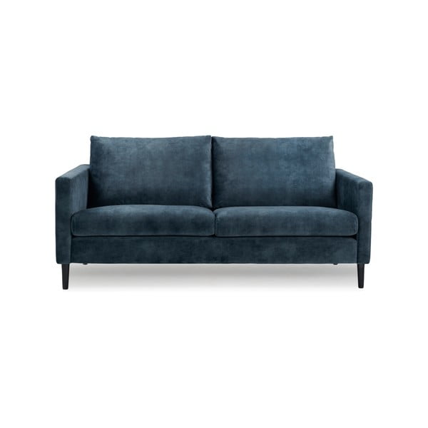 Tumši zils samta dīvāns Scandic Adagio, 153 cm plats