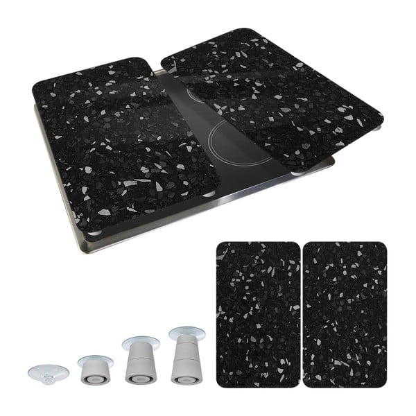 Melnas plīts aizsargplāksnes no stikla (2 gab.) Wenko Universal-image-2