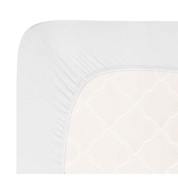 Balts trikotāžas palags ar gumiju 90x200 cm Boxspring – Andrea Simone-image-1