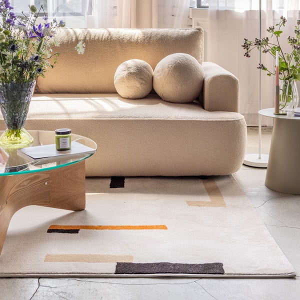 Oranžs/krēmkrāsas paklājs 120x180 cm Linea – Universal-image-1