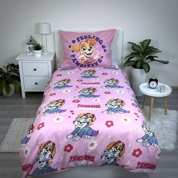 Mikrošķiedras bērnu gultas veļa vienvietīgai gultai 140x200 cm Paw Patrol – Jerry Fabrics-image-2