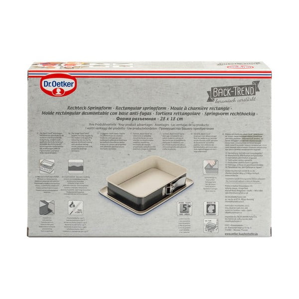 Tērauda cepšanas forma ar keramikas virsmu Dr. Oetker, 28 x 18 cm-image-3