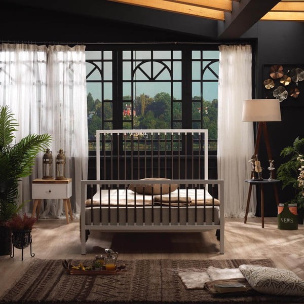 Balta metāla divvietīga gulta ar režģi 180x200 cm Breeze – Kalune Design-image-3