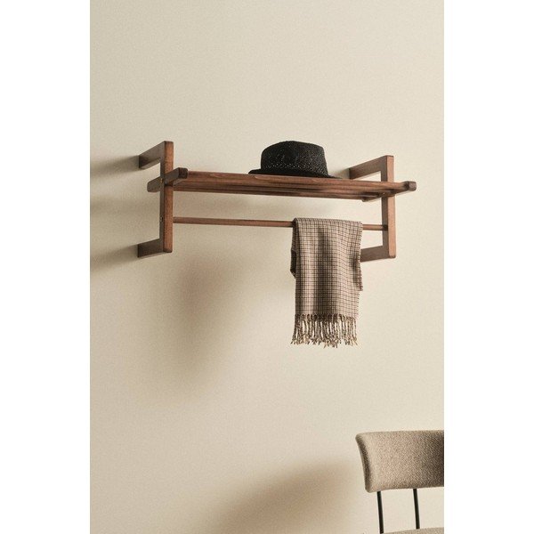 Tumša dabīga toņa priedes masīvkoka pakaramais 70x30 cm Eddison – Jotex-image-1