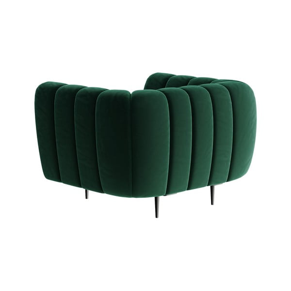 Tumši zaļš samta atpūtas krēsls Ghado Shel-image-3