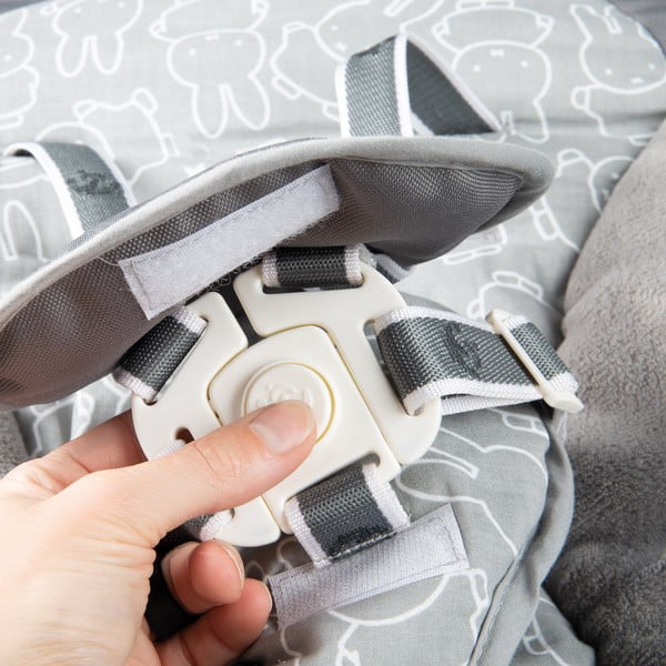 Pelēkbrūns bērnu barošanas krēsls Miffy – Roba-image-1