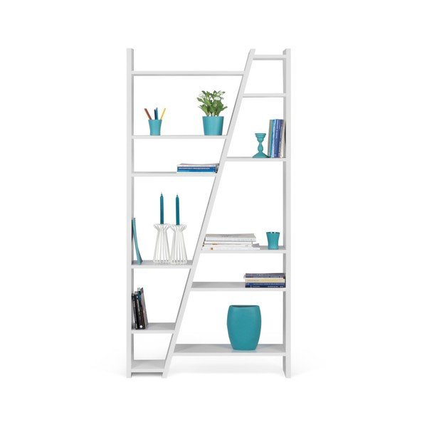 Balts grāmatplaukts TemaHome Delta-image-4