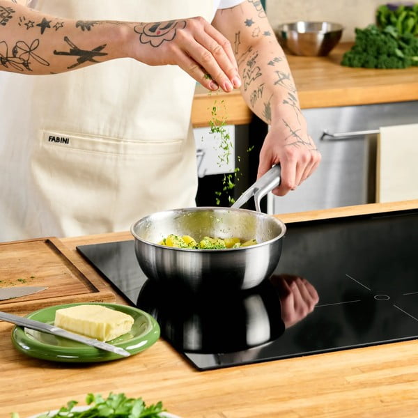 Nerūsējošā tērauda katls ar vāku piemērots indukcijas plītij 1,5 l Lucca 3.0 – FABINI-image-1