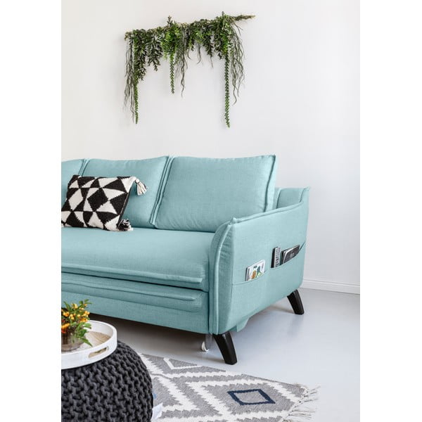 Gaiši zils izlaižams stūra dīvāns Miuform Charming Charlie, kreisais stūris-image-4