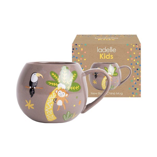 Brūna bērnu krūze 160 ml Jungle – Ladelle-image-2