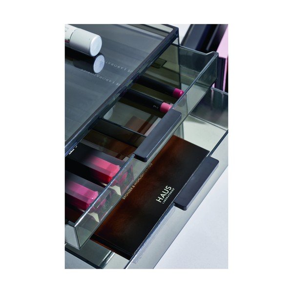 Matēts melns vannas istabas organizators kosmētikai no pārstrādātas plastmasas – iDesign-image-4