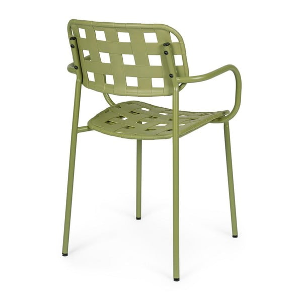 Zaļi metāla dārza krēsli (4 gab.) Clover – Bizzotto-image-4