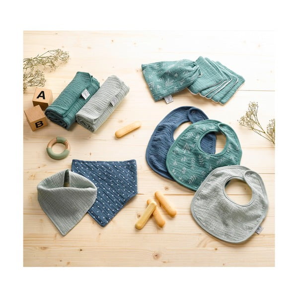 Zaļi muslīna siekalu ķērāji (2 gab.) – Bébé Douceur-image-2