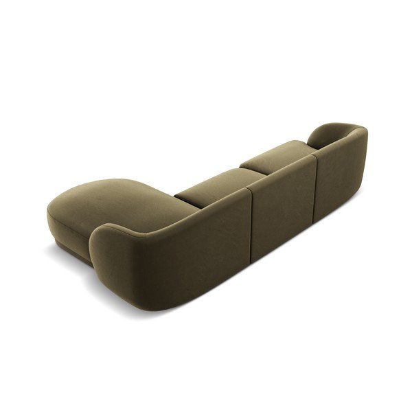Zaļš samta stūra dīvāns (ar labo stūri) Miley  – Micadoni Home-image-3
