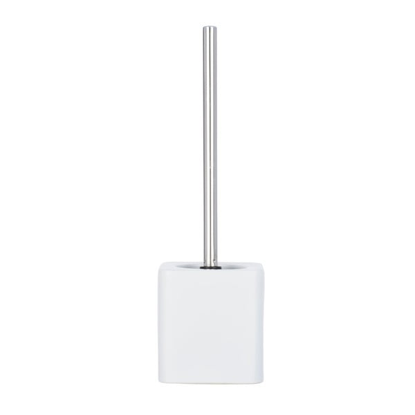 Matēti balta keramikas tualetes birste Wenko Hexa-image-1