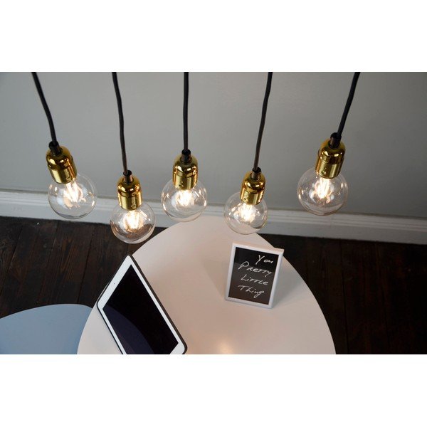 Melna piecviru griestu lampa ar zelta detaļām Sotto Luce Uno-image-2