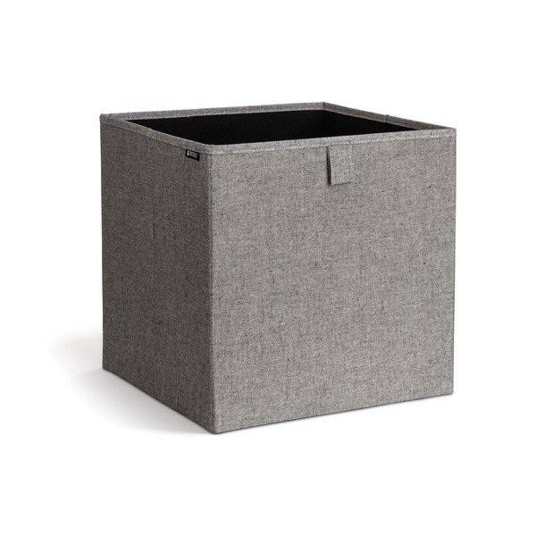 Pelēka tekstila uzglabāšanas kaste 32x31,5x31,5 cm Soft Storage Cube – Bigso-image-4