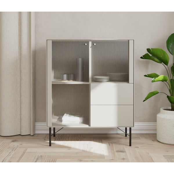 Gaiši pelēka vitrīna 91x111 cm Edge by Hammel – Hammel Furniture-image-1