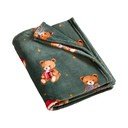 Tumši zaļš pleds ar Ziemassvētku motīvu 170x130 cm Christmas Tartan Teddy Bear – Catherine Lansfield