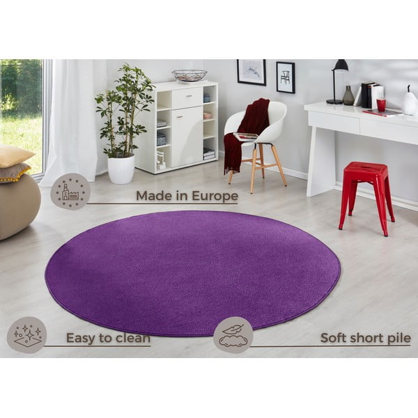 Tumši violets apaļš paklājs ø 133 cm Fancy – Hanse Home-image-4